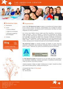 Web de la empresa The American Center Spain