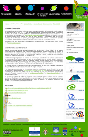 Web de las XIII Jornadas BiblioSalud