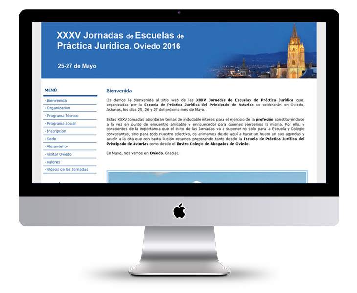 Página Web XXXV Jornadas de Escuelas de Práctica Jurídica